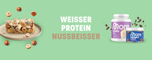 Weißer Protein-Nussbeißer