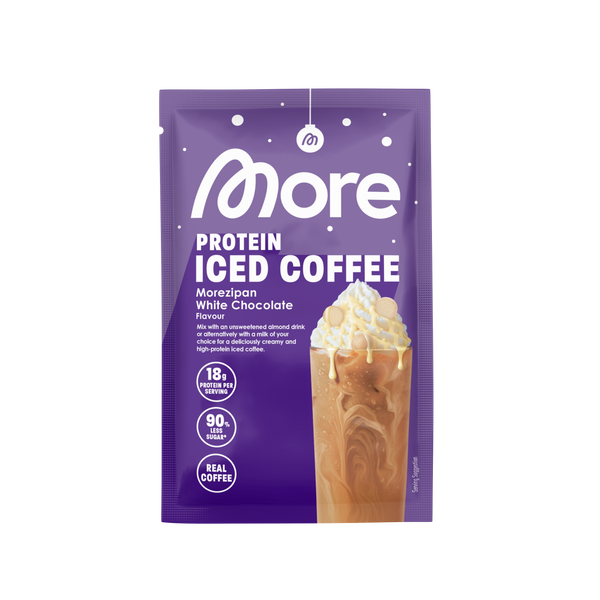 Protein Iced Coffee · Morezipan White Chocolate